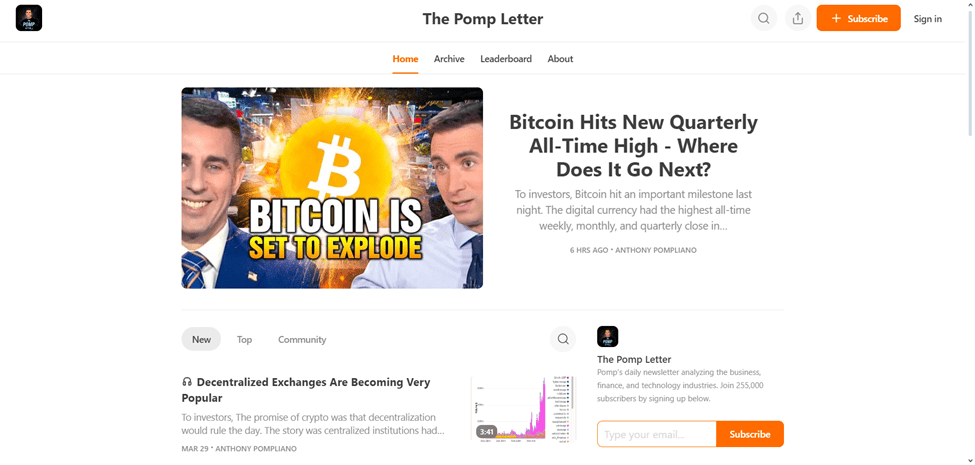 best email newsletter for crypto